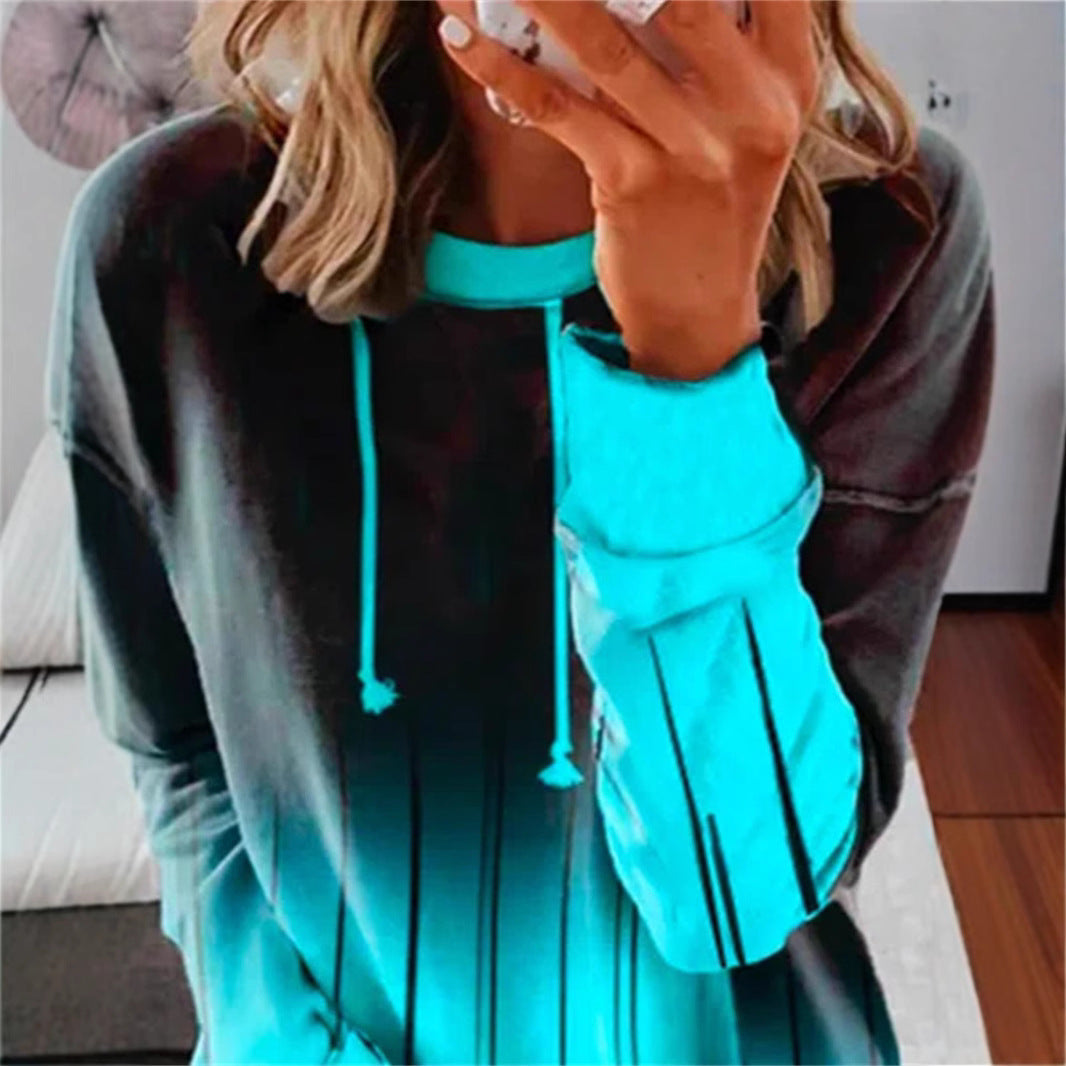 Damen Kapuzenpullover Farbverlauf Design