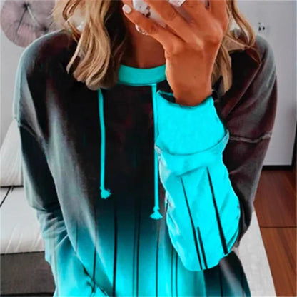 Damen Kapuzenpullover Farbverlauf Design