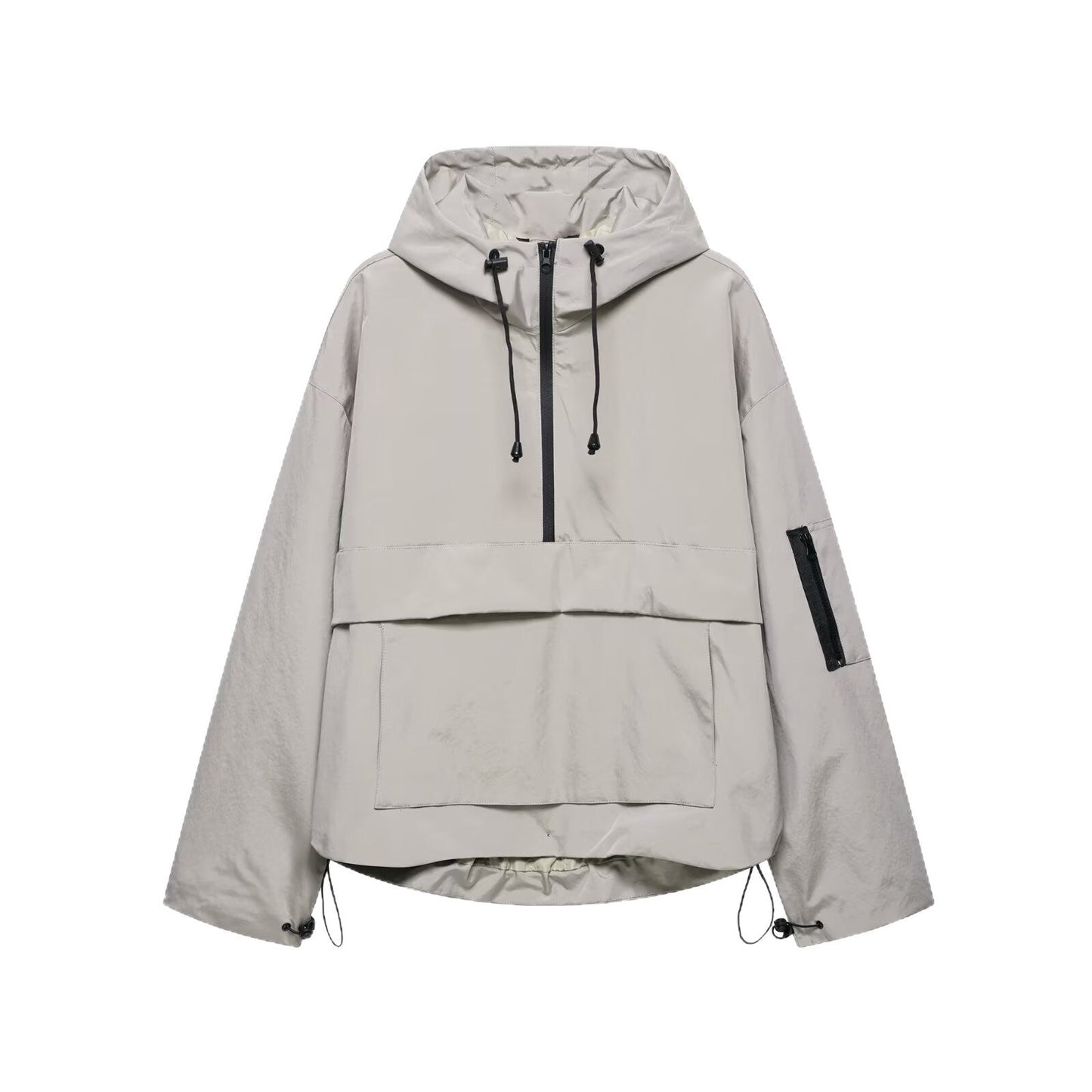 Damen Windjacke Verstellbares Kapuzenjacke Funktionsjacke Mit