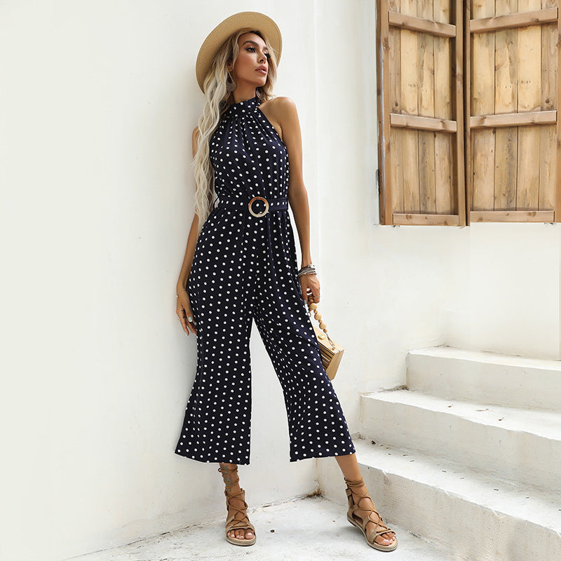 Damen Jumpsuit Hochgeschlossen Elegant Tailliert Norvielle