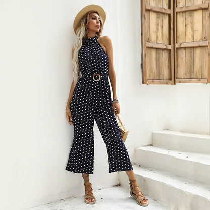 Damen Jumpsuit Hochgeschlossen Elegant Tailliert Norvielle