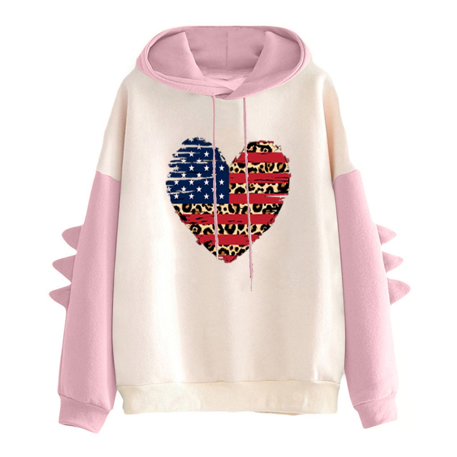 Damen Hoodie Herzdesign Trendig Norvielle - Norvielle
