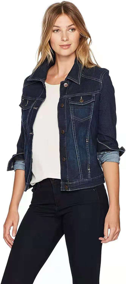 Damen Denimjacke klassisch mit Dekornähten