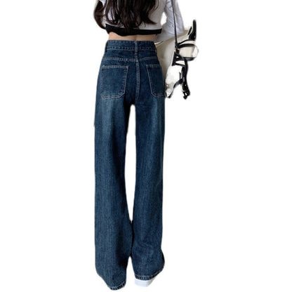 Damen High-Waist Jeans Weit Norvielle