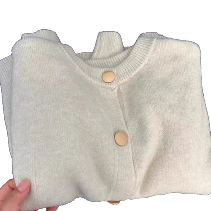 Damen Strickjacke Norvielle Große Knöpfe Flauschig