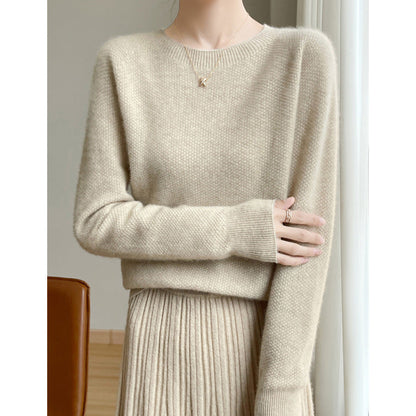 Damen Feinstrickpullover Locker Passform Rundhalsausschnitt Norvielle