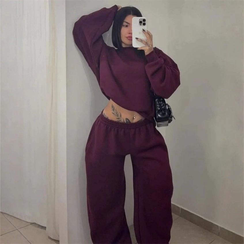 Damen Crop- Jogginghose Set Norvielle