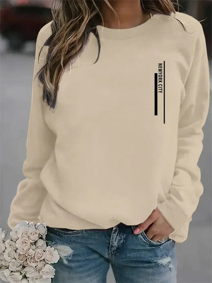 Damen Sweatshirt Städte-Aufdruck Norvielle