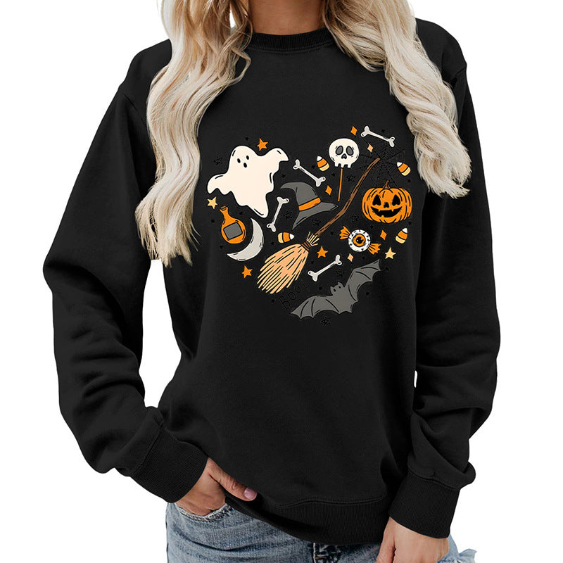 Damen Halloween Sweatshirt Kreatives Motiv