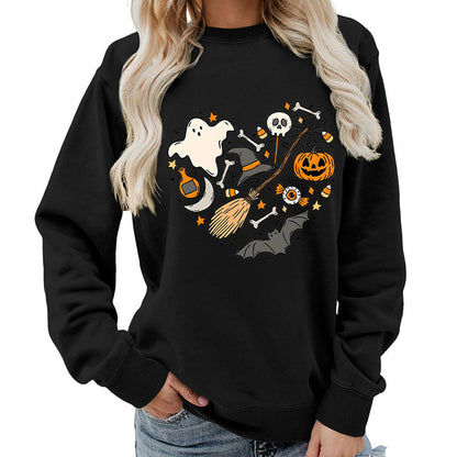 Damen Halloween Sweatshirt Kreatives Motiv