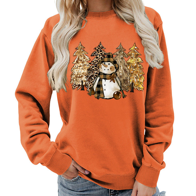 Damen Sweatshirt Schneemann-Design Weich Norvielle