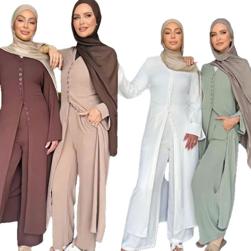 Damen Jumpsuit Elegant Knopfdesign Weites Bein Norvielle