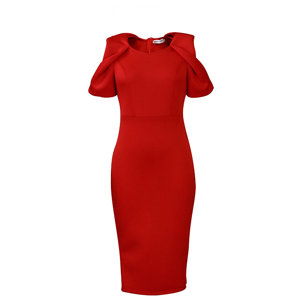 Damen Körperbetontes Kleid Puffärmel Elegant Norvielle