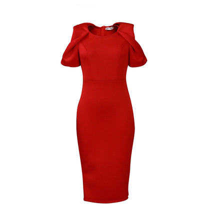 Damen Körperbetontes Kleid Puffärmel Elegant Norvielle