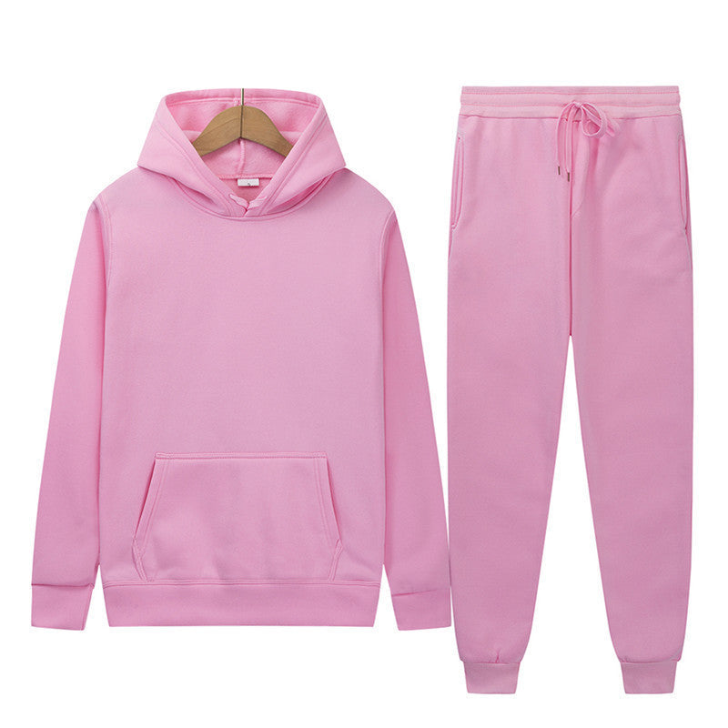 Damen Kapuzenpullover-Set Baumwollmix Jogginghose Anthrazit