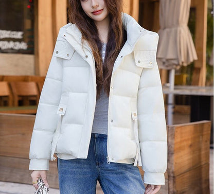 Damen Steppjacke Hochkragen Praktische Taschen