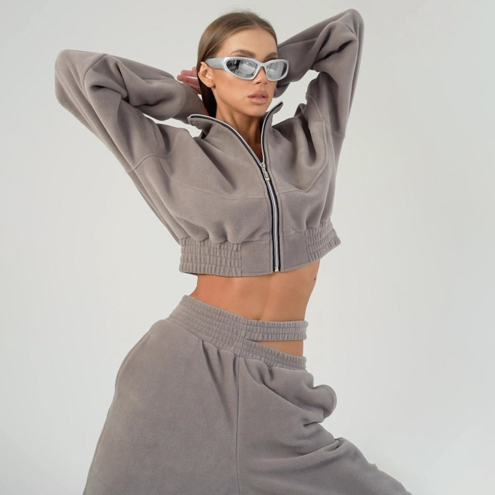 Damen Fleece Freizeitanzug Hochwertig Norvielle
