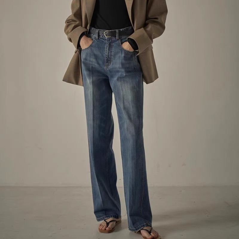 Damen Oberschenkelweite Jeans Norvielle passt bereits gut, aber für
