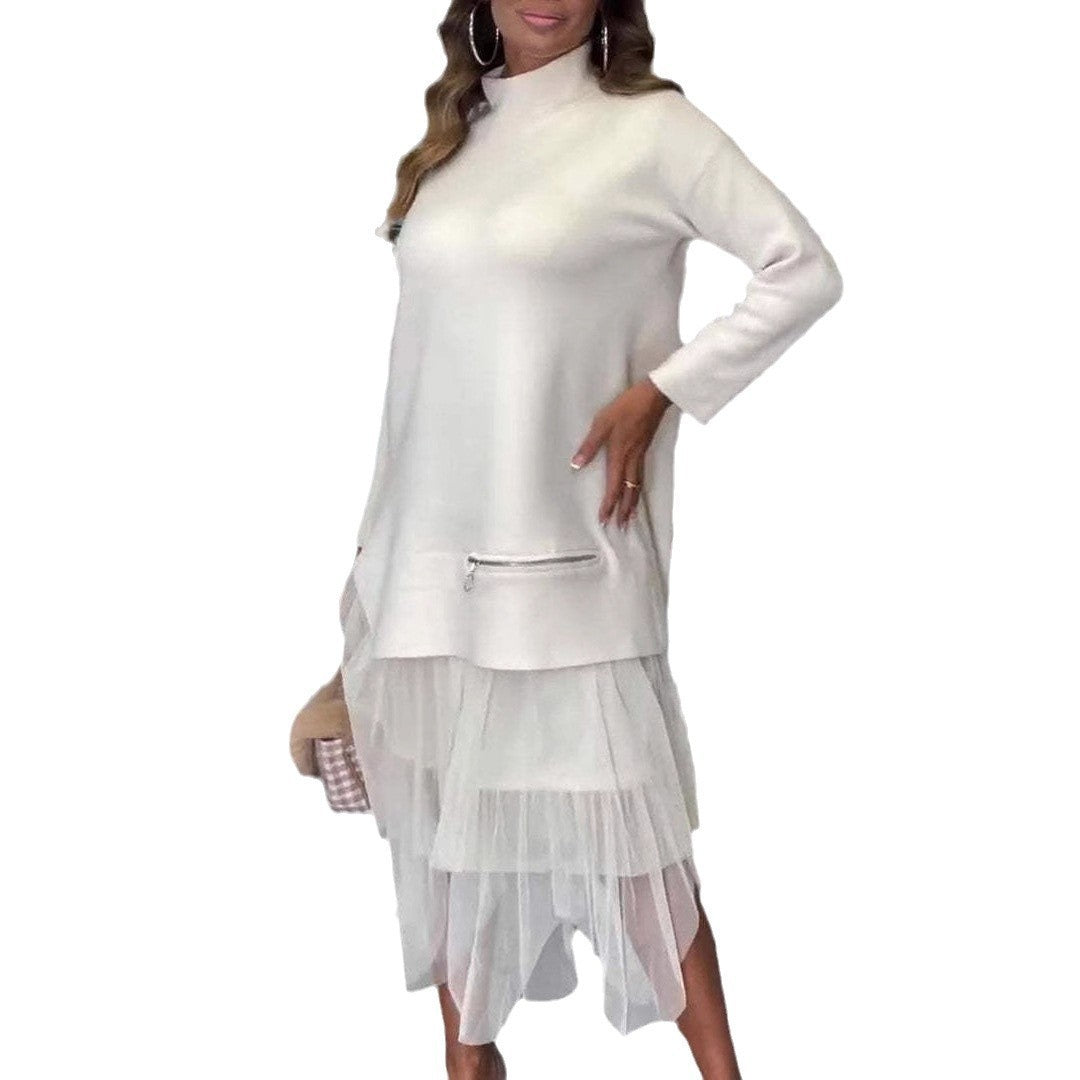 Damen Hoodie-Kleid mit Tüll Norvielle