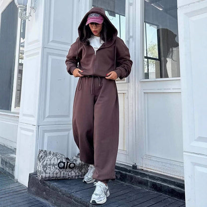 Damen Fleece Jogginganzug Norvielle Gemütlich