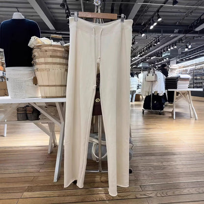 Damen Loungehose Verstellbarer Bund Bequem Schwarz - Norvielle