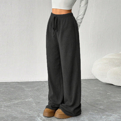 Damen Strickhosen Weites Bein Elastischer Bund Norvielle - Norvielle