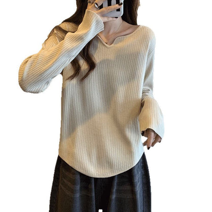 Damen Langarmshirt Feine Rippstruktur Norvielle