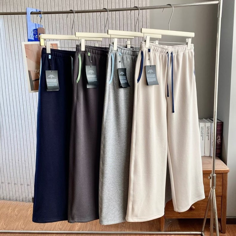 Damen Freizeithose Elastischer Bund Seitentaschen Beige - Norvielle