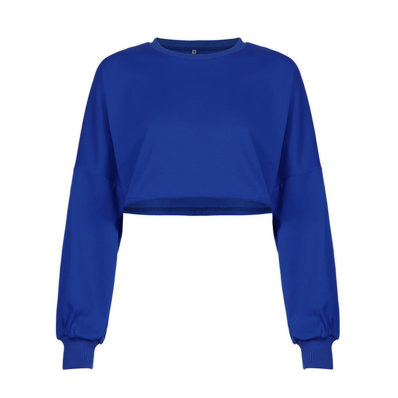 Damen Cropped Sweatshirt Norvielle Kapuzenlos