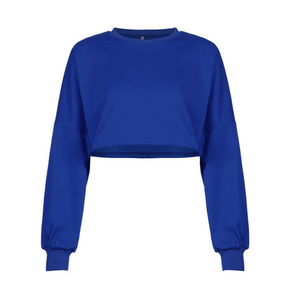 Damen Cropped Sweatshirt Norvielle Kapuzenlos