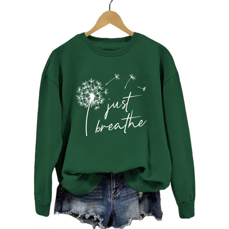 Damen Sweatshirt Pusteblumen-Motiv Norvielle