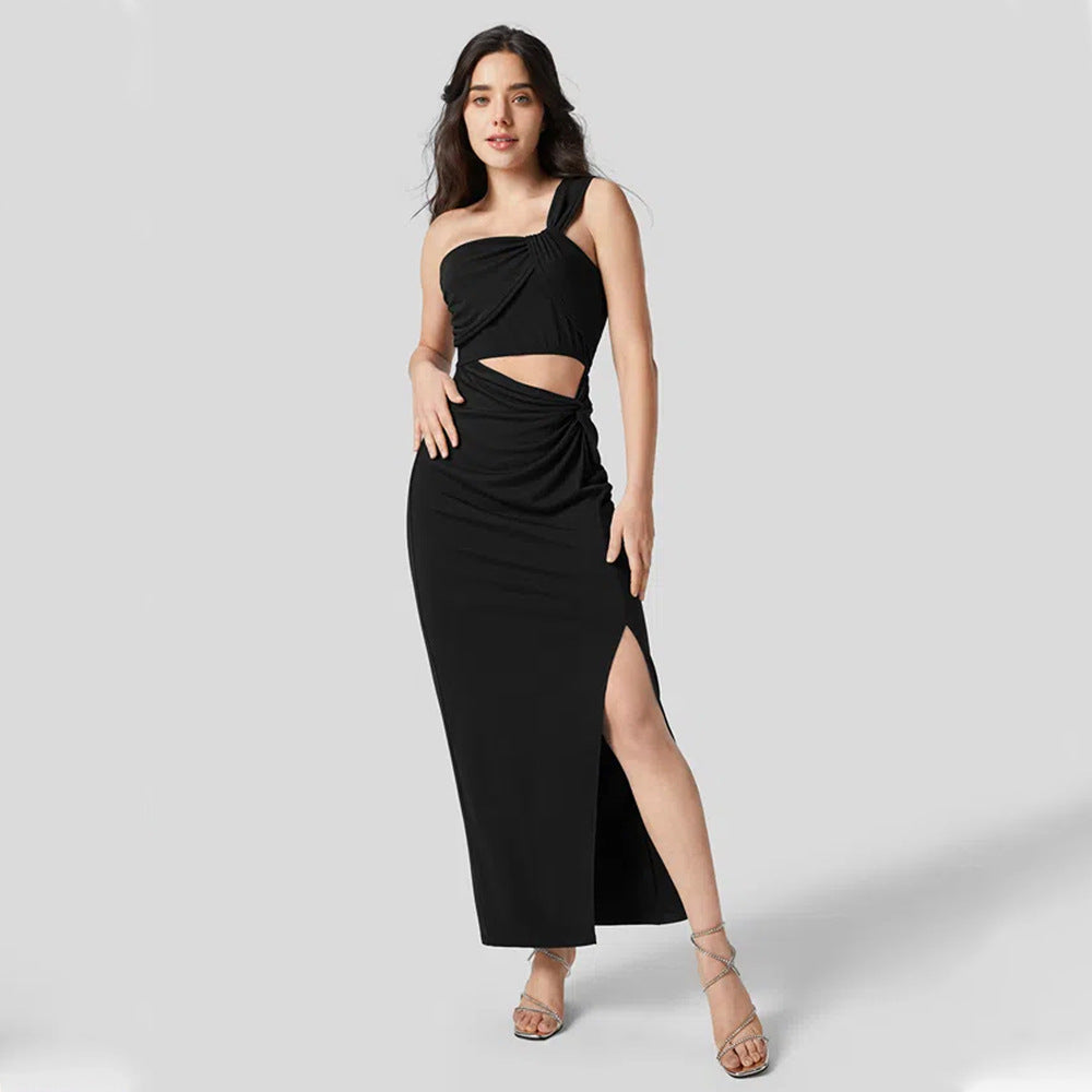 Damen Wickelkleid Asymmetrischer Cut Norvielle Elegantes