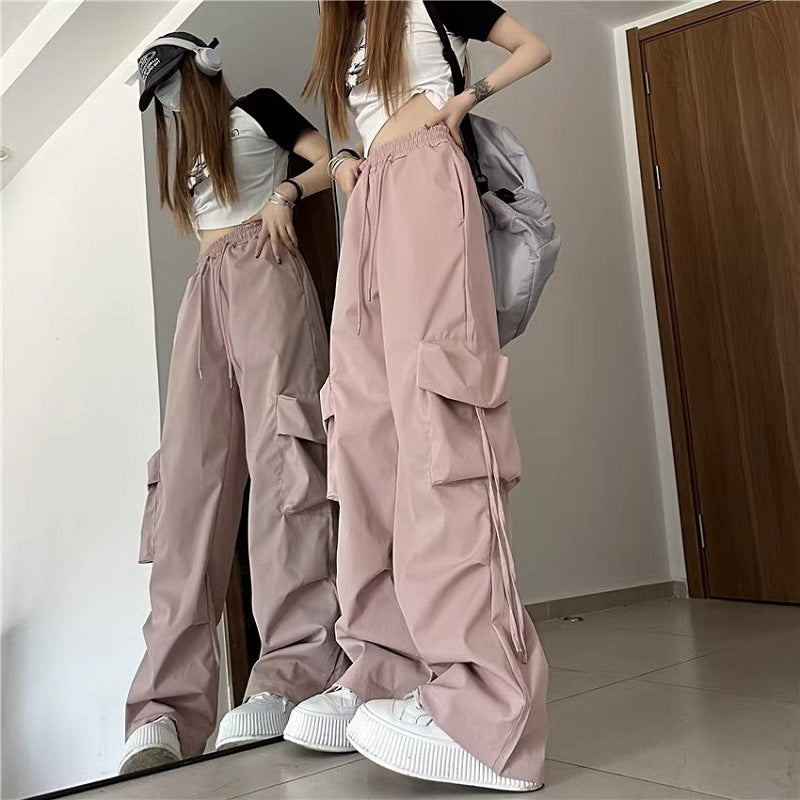 Damen Cargo-Hose Urban Stil Seitentaschen Elastischer Bund - Norvielle