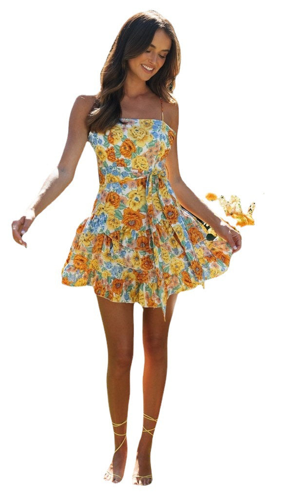 Damen Minikleid Fließend Floralmuster Norvielle