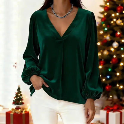 Damen Viskosebluse Ballonärmel Norvielle - Norvielle