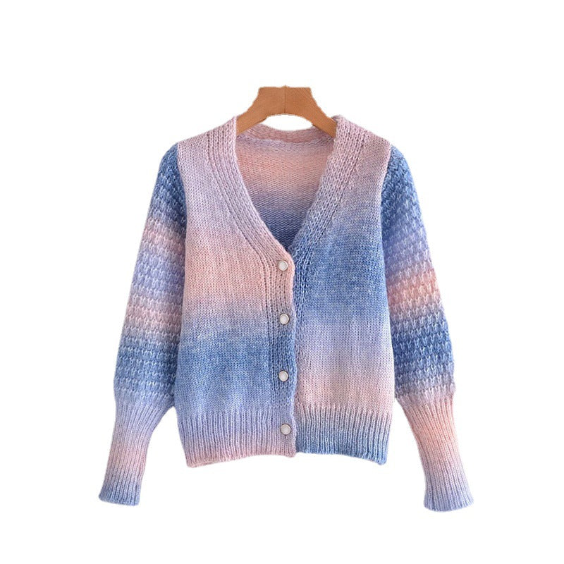 Damen Strickjacke Bunt Meliert Norvielle