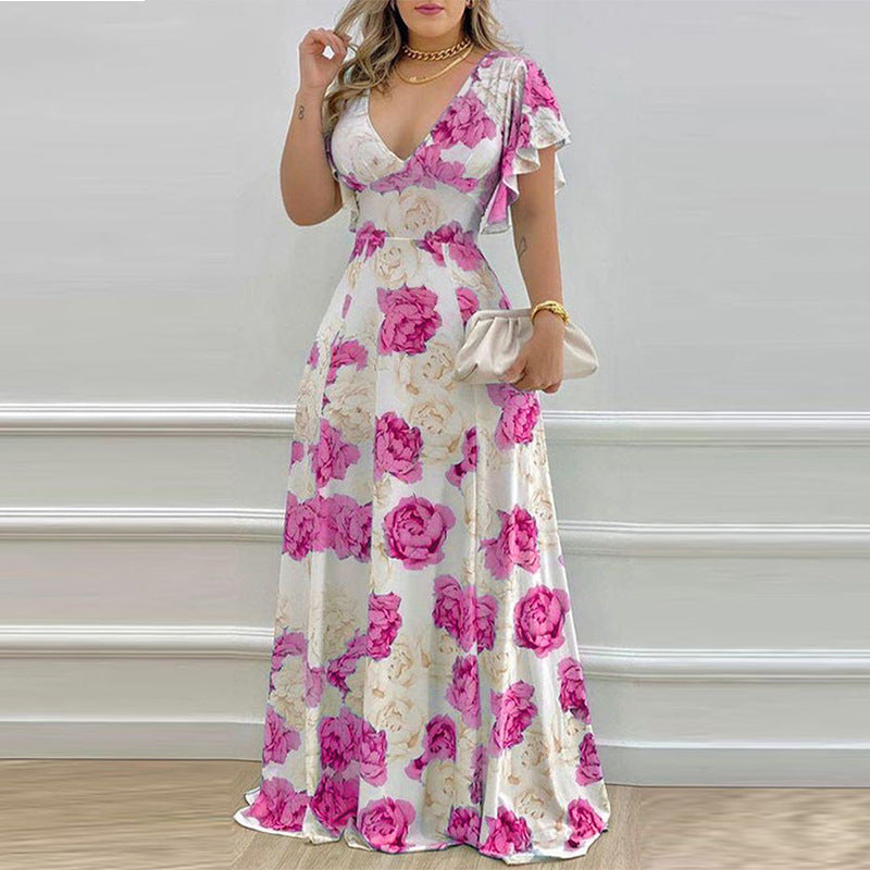 Damen Maxikleid Blumenmuster Norvielle