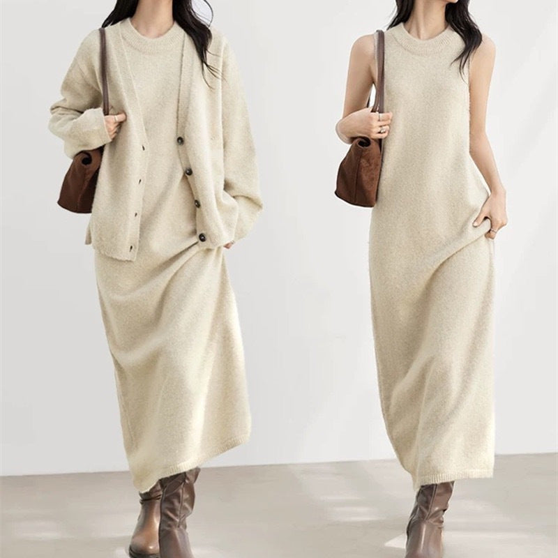 Damen Strickjacke V-Ausschnitt Weich Norvielle - Norvielle
