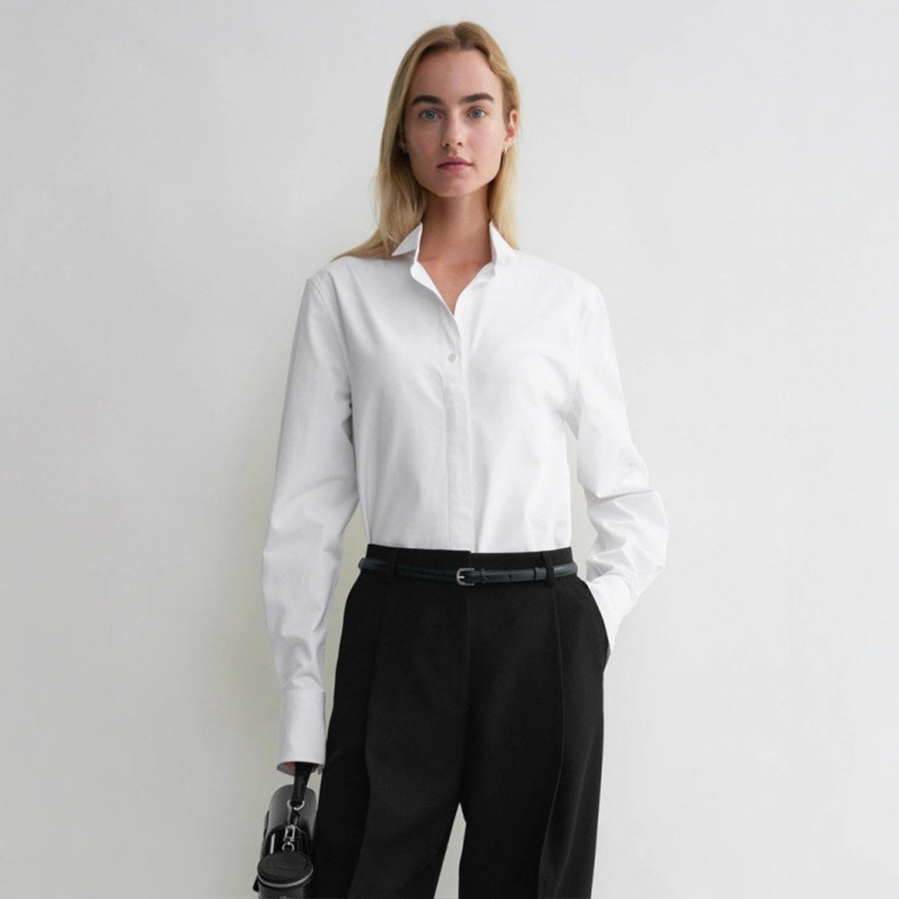 Damen Bluse Elegante Baumwolle Weiß