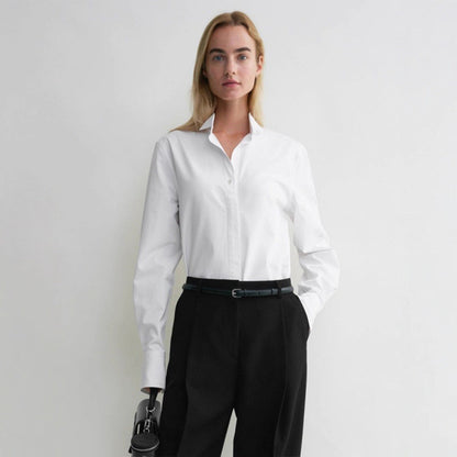 Damen Bluse Elegante Baumwolle Weiß