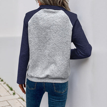Damen Pullover Stehkragen Strukturiert Norvielle