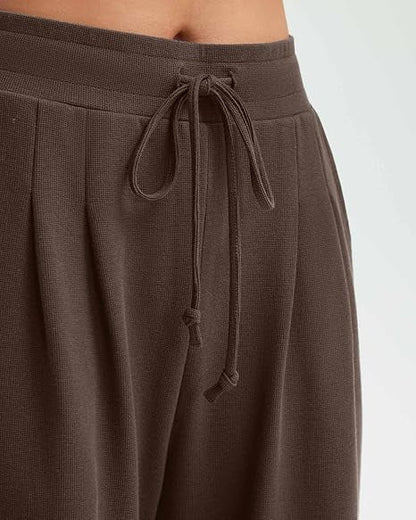 Damen Freizeithose Weite Fit Knopfdetails Beige Norvielle
