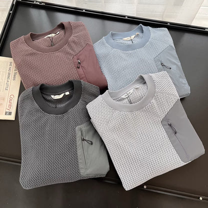 Damen Strickoberteil mit Reißverschluss und Tasche