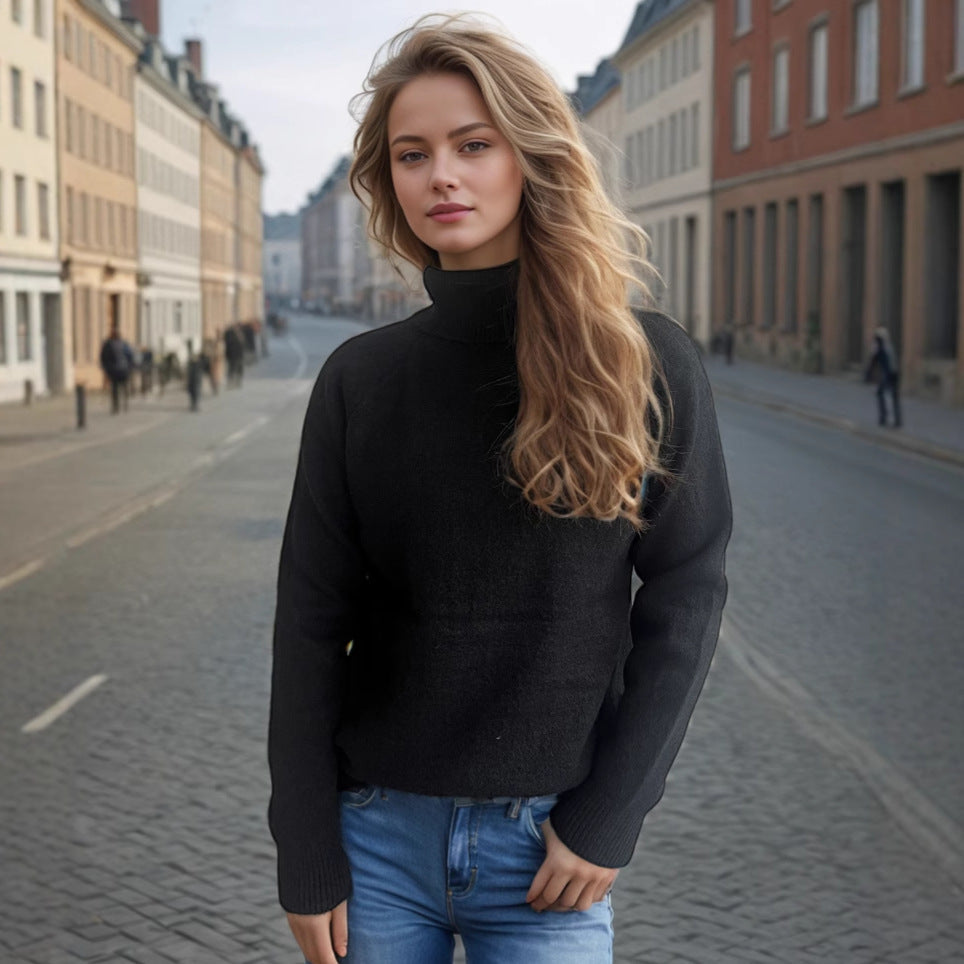 Damen Rollkragenpullover Weich Norvielle