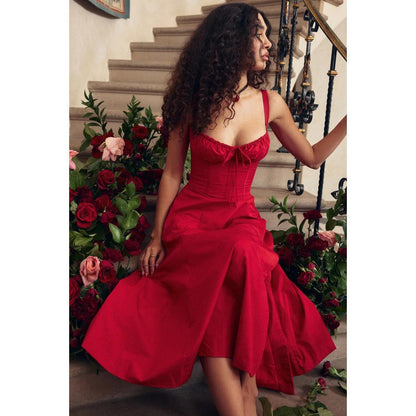 Damen Maxikleid Schulterfrei Rüschen Norvielle