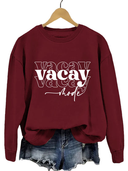 Damen Sweatshirt Lässiger Schriftzug Entspannte Passform Norvielle