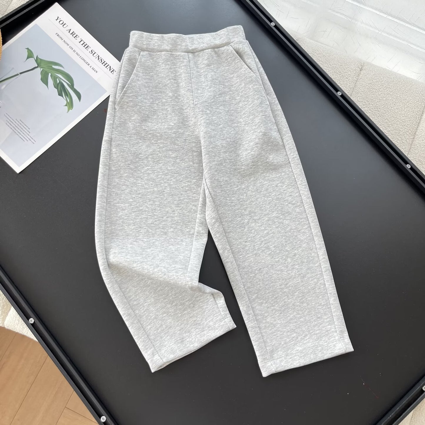 Damen Sportliche Freizeithose Elastischer Bund Praktische Taschen