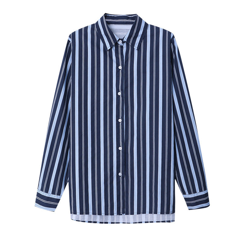 Damen Bluse Klassisch Gestreift Moderner Schnitt Norvielle