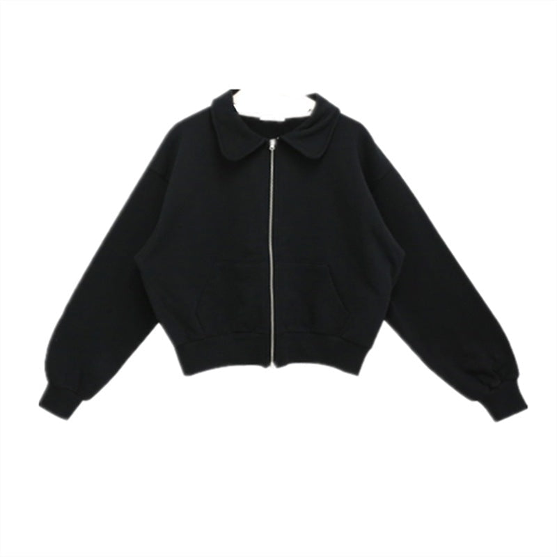 Damen Sweatjacke Reißverschluss Weite Ärmel Norvielle