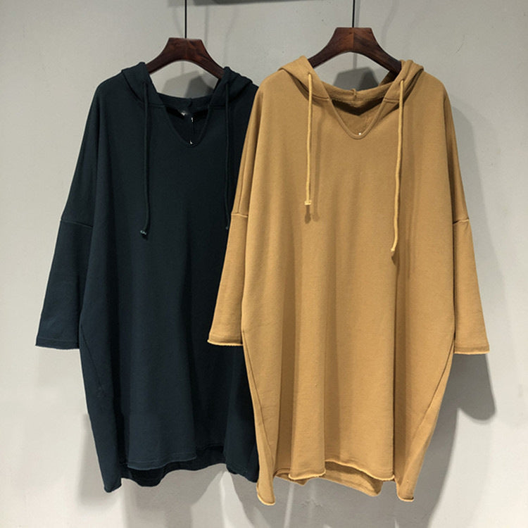 Damen Hoodie-Kleid Großzügig Kapuze Norvielle